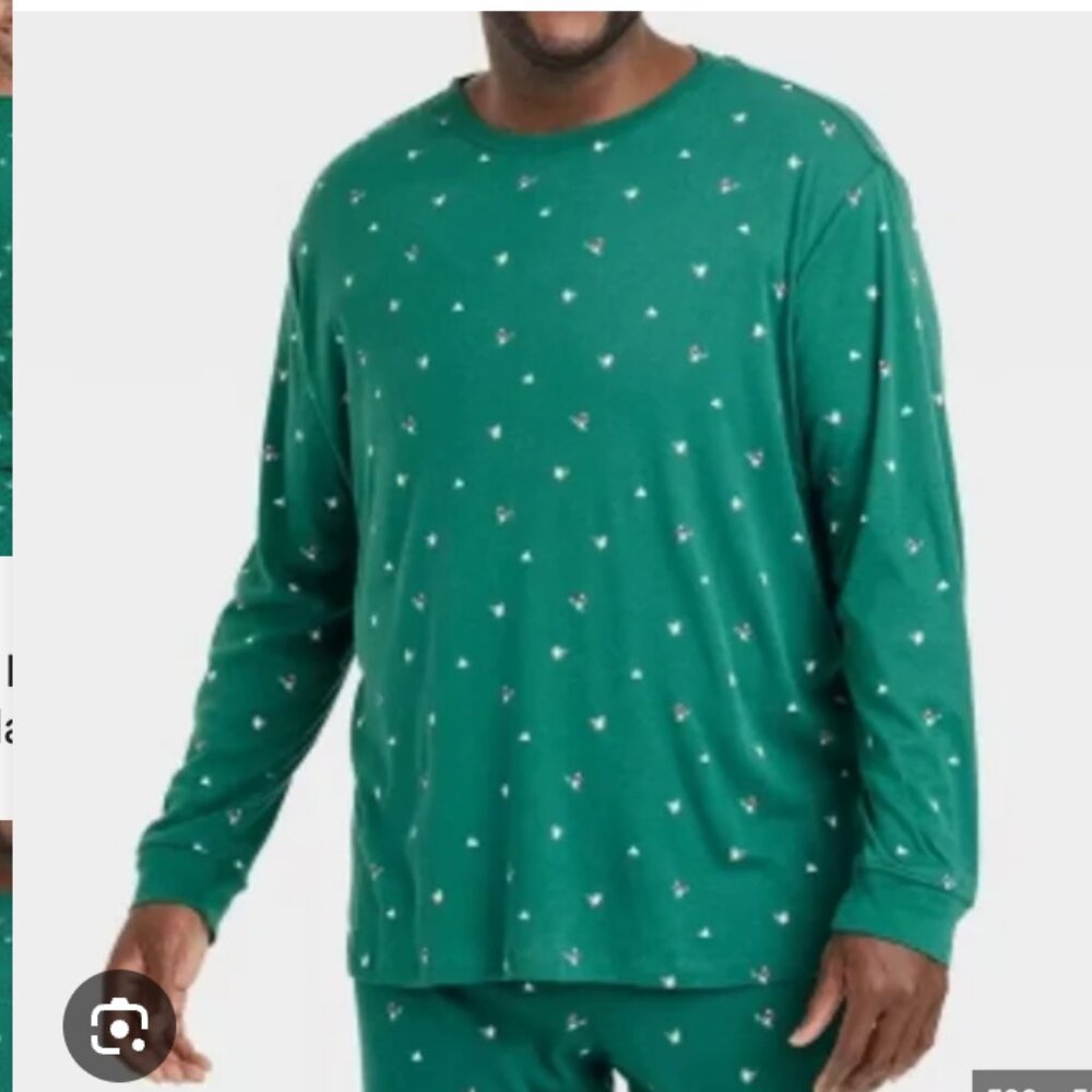 Wondershop | Men's Polar Bear Print Cotton PJ Set | GREEN | SMALL